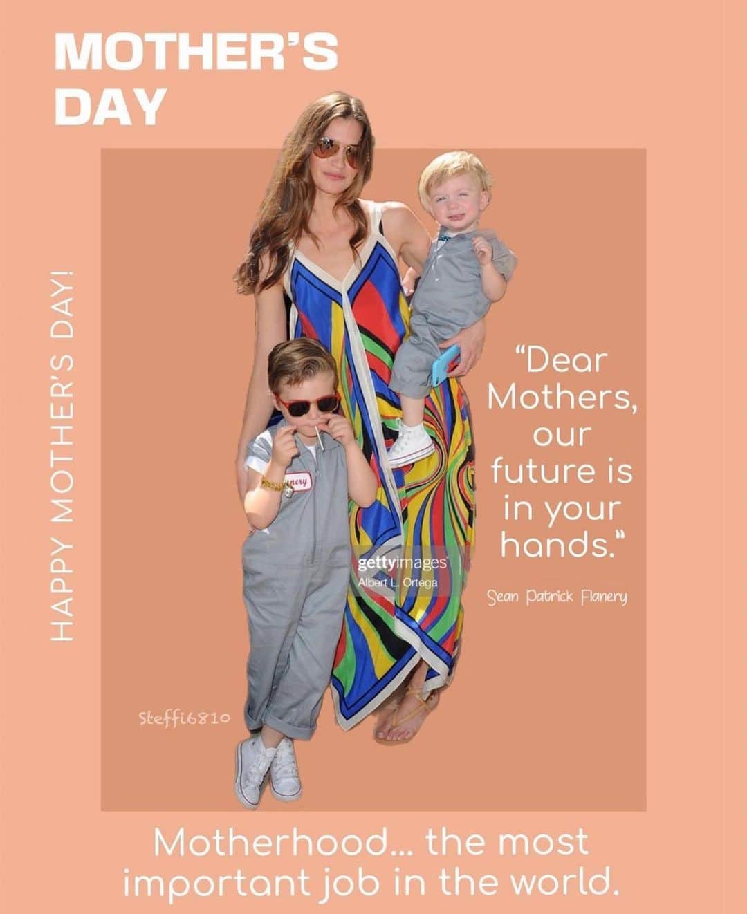 ショーン・パトリック・フラナリーのインスタグラム：「Happy Mother’s Day all!!! 🙏🏼 Pic courtesy of @steffi6810」