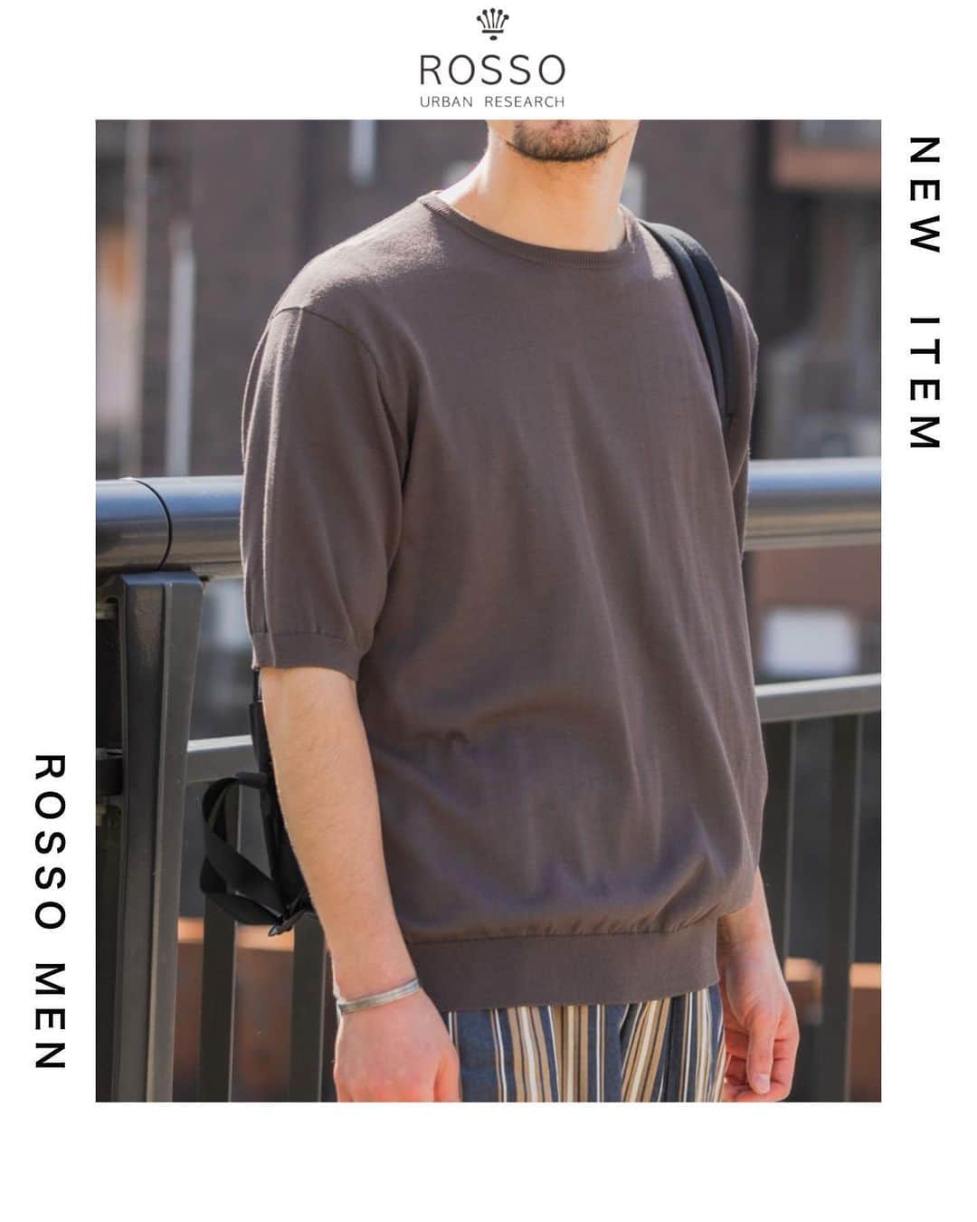 ROSSO MENのインスタグラム：「・  【爽やかに夏の大人スタイリングを楽しめるサマーニット】  カットソーやTシャツよりも柔らかな雰囲気と大人のクルーネック型のニットが登場  サマーニットならではのドライなタッチ感、上品さと清涼感のある印象で、一枚でもジャケットなどインナーとしてのアクセントにも◎  襟まわりと、ふくらみを抑えてすっきりとした袖口にすることで 大人っぽいリラックスして着用できるシルエットに！  ーーーーーーーーーーーー 《画面をタップすると商品詳細をご覧いただけます》  【ITEM】　 Ice summer サマークルーネックニット カラー: ICE GRAY , CHARCOAL , NAVY サイズ : M , L , XL ￥8,800（tax in)  ーーーーーーーーーーーー  .  #メンズ #urbanresearch #アーバンリサーチ #urbanresearchrossomen#アーバンリサーチロッソメン #春服コーデ #夏服コーデ #大人カジュアル #きれいめカジュアル #大人カジュアルコーデ #きれいめカジュアルコーデ #ギフト #ギフトにおすすめ #おすすめギフト #ootd #スタイリング #スタッフスタイリング#リール #リール動画 #大人きれいめコーデ #着映えコーデ #メンズファッション #大人カジュアルスタイル #おでかけコーデ #お出かけコーデ」
