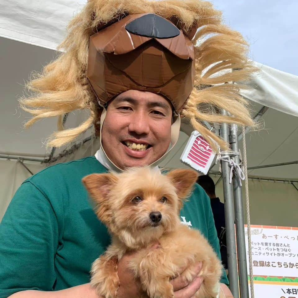 大西ライオンさんのインスタグラム写真 - (大西ライオンInstagram)「はぁ、可愛い！ライオン被ってるから、めちゃくちゃ吠えられたけど。」5月14日 21時01分 - onishilion2010