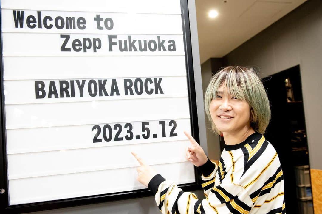 フジイタクミのインスタグラム：「BARIYOKA ROCK ありがとうございました！！  #bariyokarock #福岡 #fukuoka」
