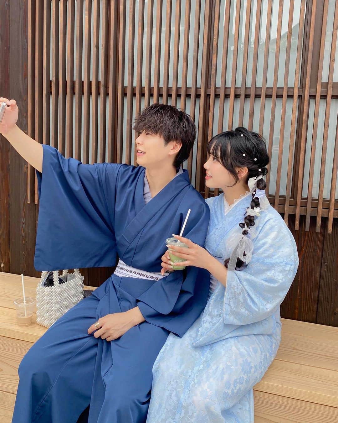 のインスタグラム：「さきちゃんと着物デートしてきた✨ • これから暖かく見守って下さい🙇‍♂️ • • #梨花和服 #京都着物レンタル #京都着物 #pr  #京都 #京都観光 #着物 #着物コーデ」