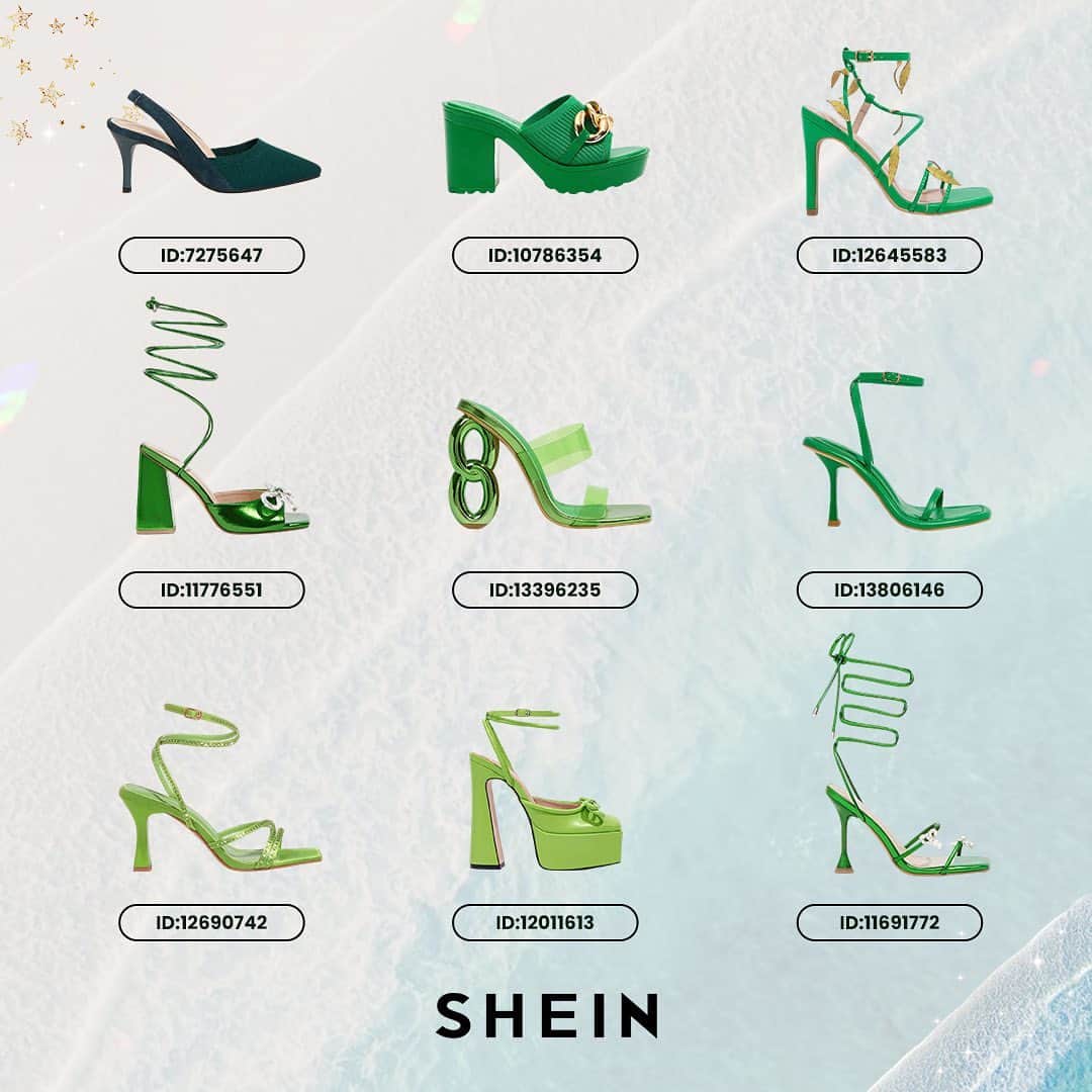 SHEINのインスタグラム：「Leaf them in the dust with these glam green statement heels 🌿👠💚 Which would you choose to make your shoe game bloom? 👇  #SHEIN #SHEINforAll #SHEINstyle #fashion #chic」