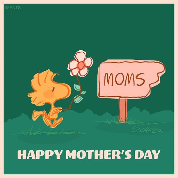 スヌーピーのインスタグラム：「Happy Mother's Day!」