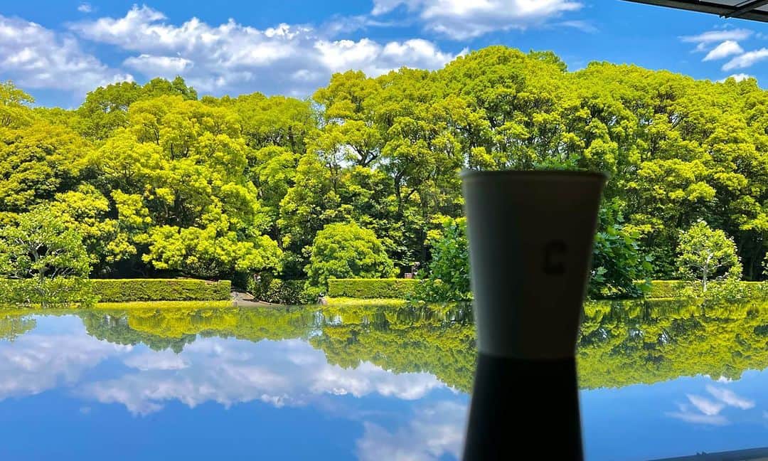 青木英李さんのインスタグラム写真 - (青木英李Instagram)「フォトジェニック🪄  新緑と青い空に白い雲、心地よい。 すきなばしょに追加🌳☕️🌤  #朝活 #珈琲 #コーヒー #カフェ #connelcoffee #コーネルコーヒー #好きな場所 #フォトジェニック」5月15日 12時11分 - eriaoki_official
