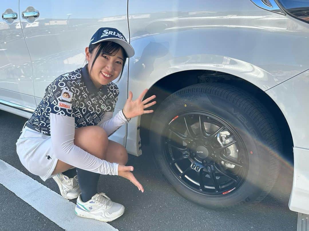 菅沼菜々のインスタグラム：「ダンロップの「VE304」に履き替えました！💖  静かなタイヤで、運転が快適になりました。  ロングドライブでも安定した走りと静粛性で安心して走行できました🚗  タイヤをご検討の方は、是非ともチェックしてみてください👍🏻✔    DUNLOP  #FALKEN　 #VE304  #ダンロップ  #ファルケン  #静かなタイヤ  #あなたのタイヤに履きかえよう  ＠dunloptyres_jp」