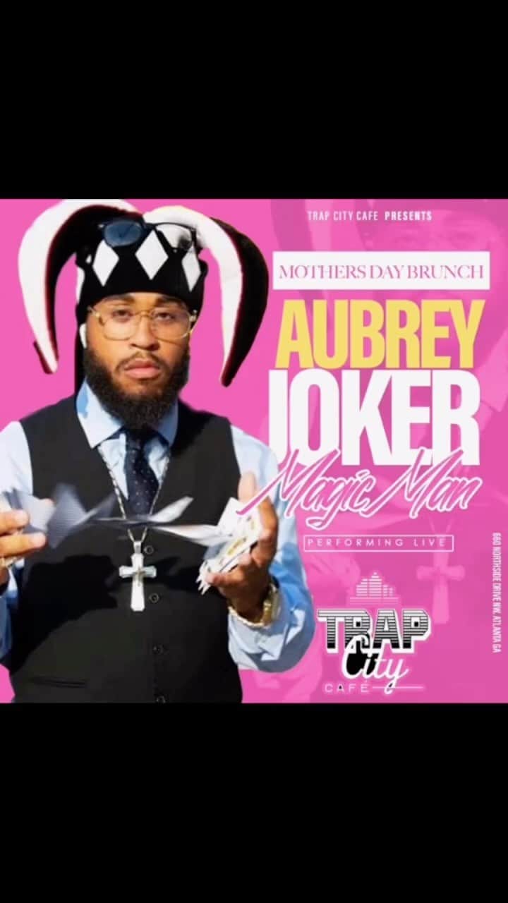 T.I.のインスタグラム：「Come have a Magical Mothers Day Brunch with Joker The Magician OPEN 1 pm FOR BRUNCH ON SUNDAYS @trapcitycafe HOOKAH VIBE DRINKS delicious food , good drinks, Hookah & DJ @djmlk @djcookbookk #SundayBrunch #TrapCityCafe  brought to you by @tip @hustlegangdoc @mikeupscale1 @hardbottom  RVSP text or call 404-901-5272 www.TrapCityCafe.com」