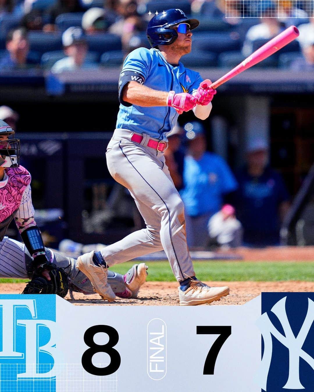 MLBさんのインスタグラム写真 - (MLBInstagram)「@RaysBaseball splits a 4-game set in New York.  Six of their seven matchups this year have been decided by one run.」5月15日 5時47分 - mlb