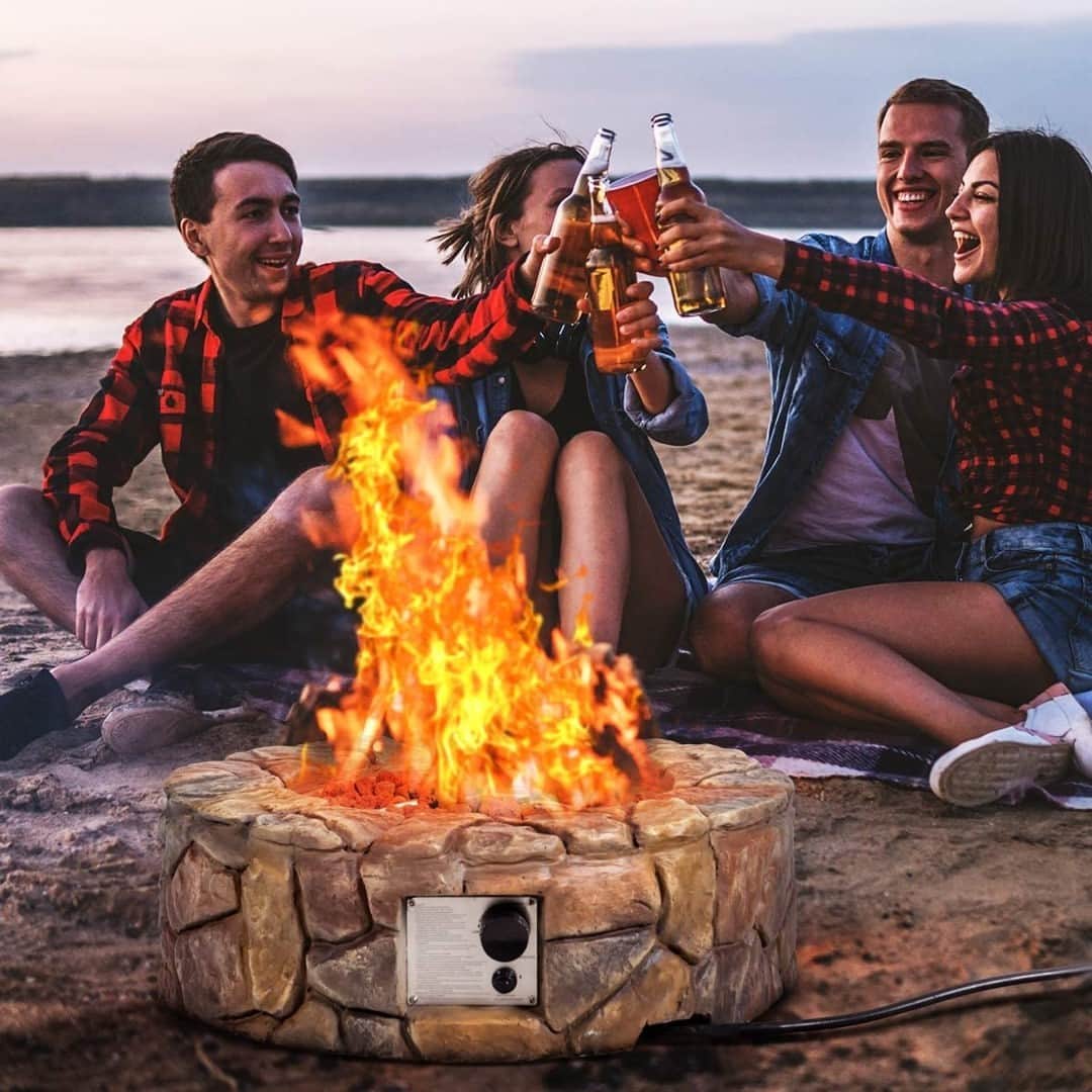 HGTVのインスタグラム：「Turn your backyard into the go-to summer hangout spot with a propane fire pit that blends in perfectly with your space or travels with you on your next adventure. ⁠ ⁠ Click this picture at the link in our bio to shop our faves.⁠ ⁠ #HGTVShopping」