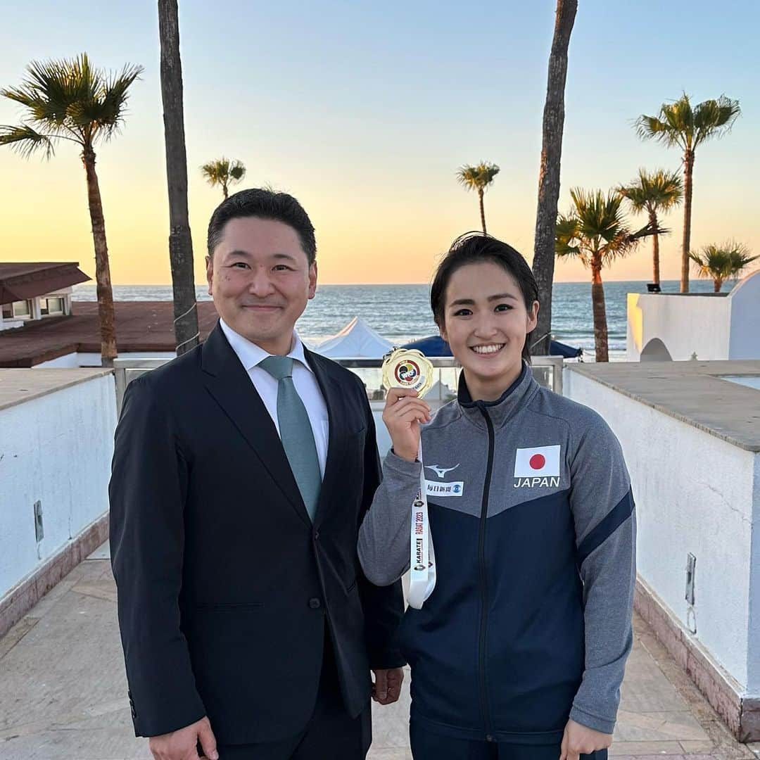 清水希容のインスタグラム：「KARATE1 Rabat Premier League Gold 🥇  thank you  I will do my best to grow one by one  #karate#kata#female#karate1#Rabat#Premier #gold#medal#thankyou #空手#形#女子#プレミアリーグ#ラバト #モロッコ#ありがとうございました」