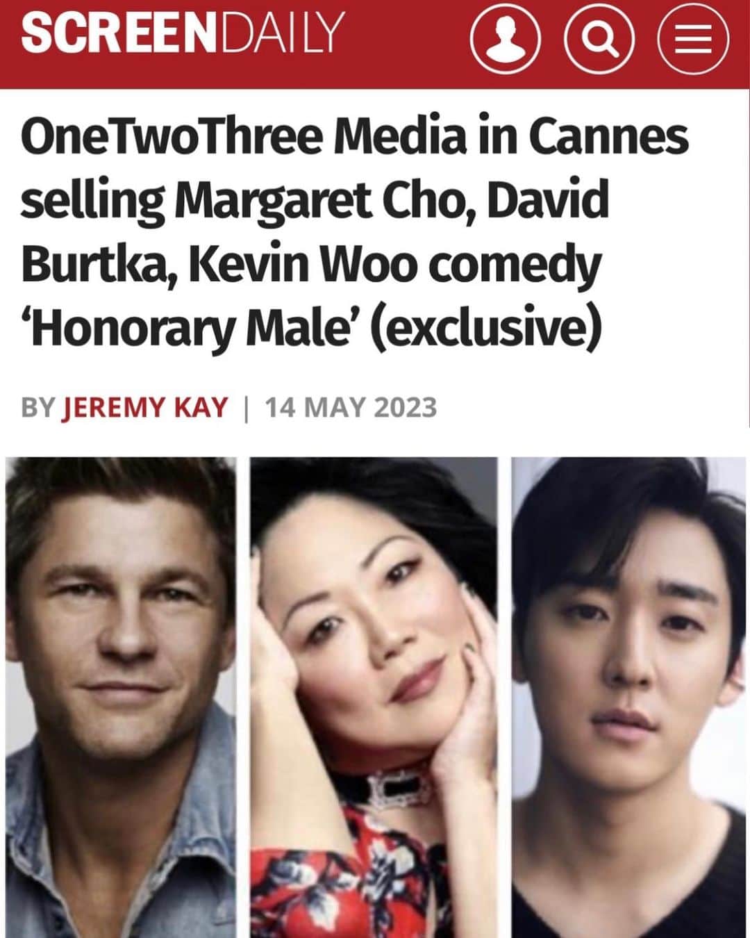 ケビン さんのインスタグラム写真 - (ケビン Instagram)「Absolutely honored and thrilled to make my feature film debut in ‘Honorary Male’ alongside legendary actors.」5月15日 10時22分 - kevinwoo_official
