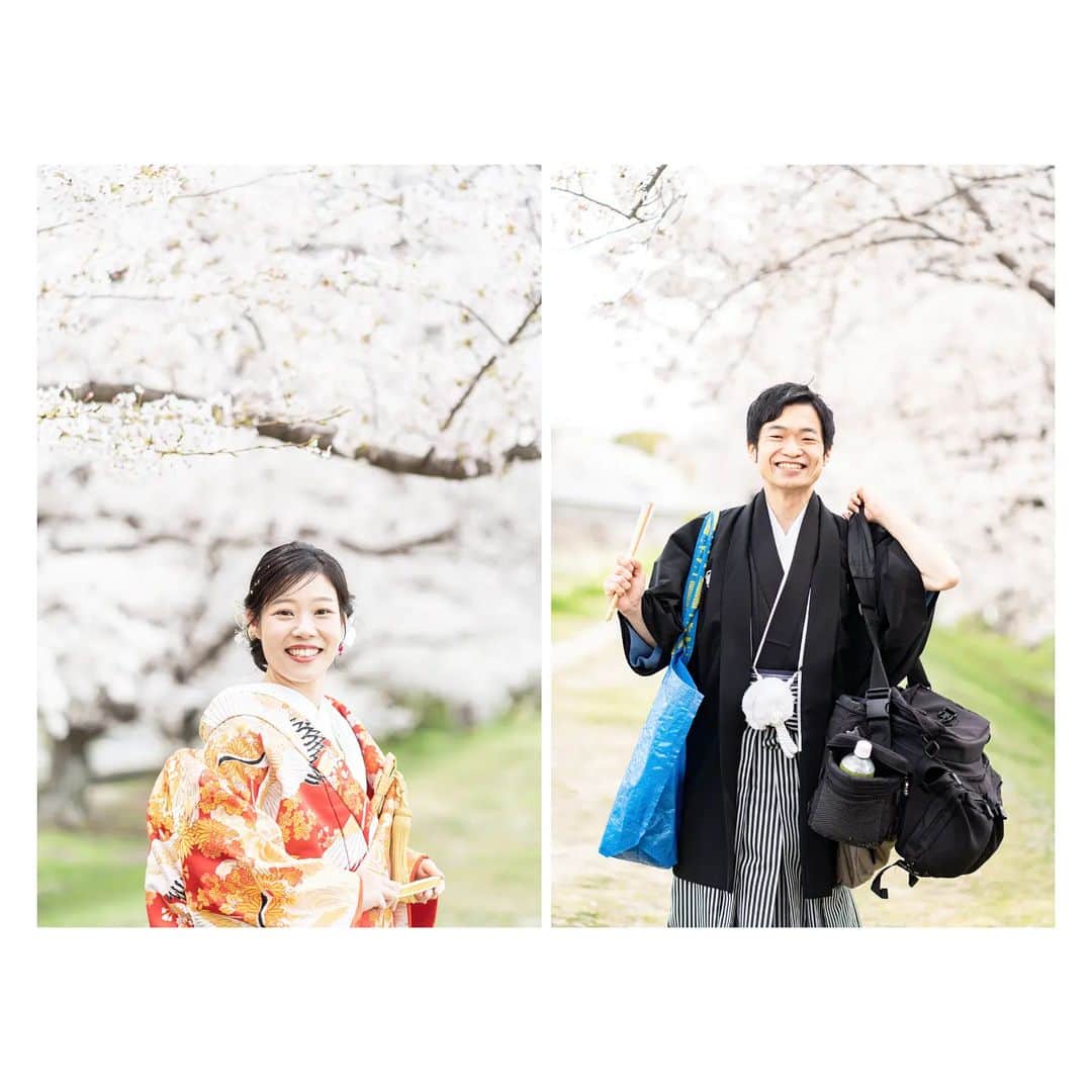 のインスタグラム：「キャッキャキャッキャ言いながら花嫁のソロショット撮ってる最中「そういや新郎さんどうしたっけ？」と振り向いたら、何も言わずに僕のカメラバッグ持ってついてきてたんでさすがに申し訳なくなった。ごめんなさい。せっかくなんでもうちょい持っててください。 . . . .」