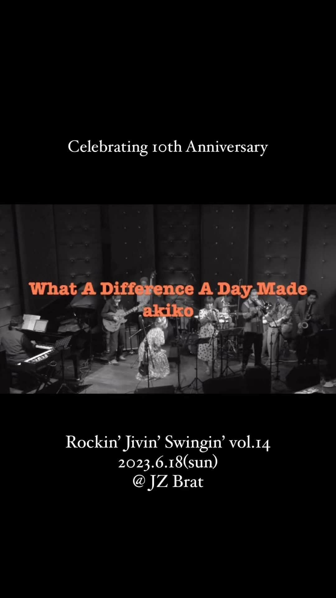 akikoのインスタグラム：「JZ Brat 22nd Anniversary -   akiko Presents Rockin’ Jivin’ Swingin’ Vol.14 - Brazilian Special -  今年10周年を迎え、先日の大手町三井ホールでのアニバーサリーイベントも大盛況で終えたばかりのRockin’Jivin’Swingin’。 主に20-50年代のアメリカやカリブのミュージックをお送りしてきた同イベントですが、新たなフェーズに移行した11年目のVol.14は、ホームであるJZ Bratで開催します。 akikoの音楽性のルーツを紹介するというコンセプトは同じく、これまでより地域や年代と広げてお送りする今回はBrazilian Specialと銘打ち、2007年リリースのブラジル録音「Vida」からはもちろん、2000年代のクラブヒットとなった懐かしいブラジリアンクラブジャズのカバーなども。 イベントの趣旨は当初と変わらず、踊りたい方ももちろん大歓迎です。  akiko（vo） 阿部浩ニ (gt) 石川 智（per） ヤマカミヒトミ（fl）  櫻井喜次郎（DJ）  and more…  Show Time	Open 17:00 Start 18:00（途中休憩あり・20:00終演予定） Live System	入替なし  予約￥6,000 当日￥6,500」