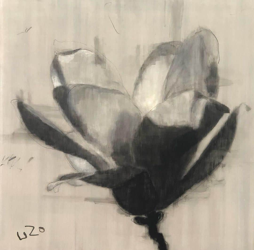 Uzo Hiramatsuさんのインスタグラム写真 - (Uzo HiramatsuInstagram)「「華笑」60㎝×60㎝ SOLD！ 🤍 Thank you very much.  #painter #Japan #fukuoka #contemporaryart #painting #drawing #mixedmedia  #flower  #flowers」5月15日 15時08分 - uzo_hiramatsu