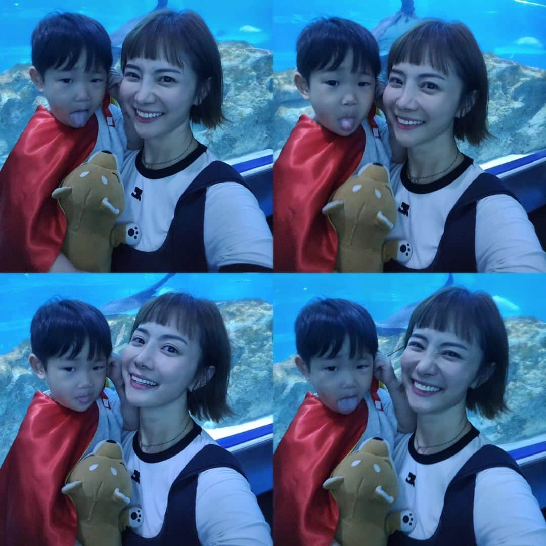 ユ・ハナのインスタグラム：「아픈거 나았다 싶음 또 아프고 처음인듯 어찌할바 모르고 마음졸이며 또 빨리 이겨내기만을 바라는, 쫄보엄마   이 날은 우리동글이 많이 행복해했다😀」