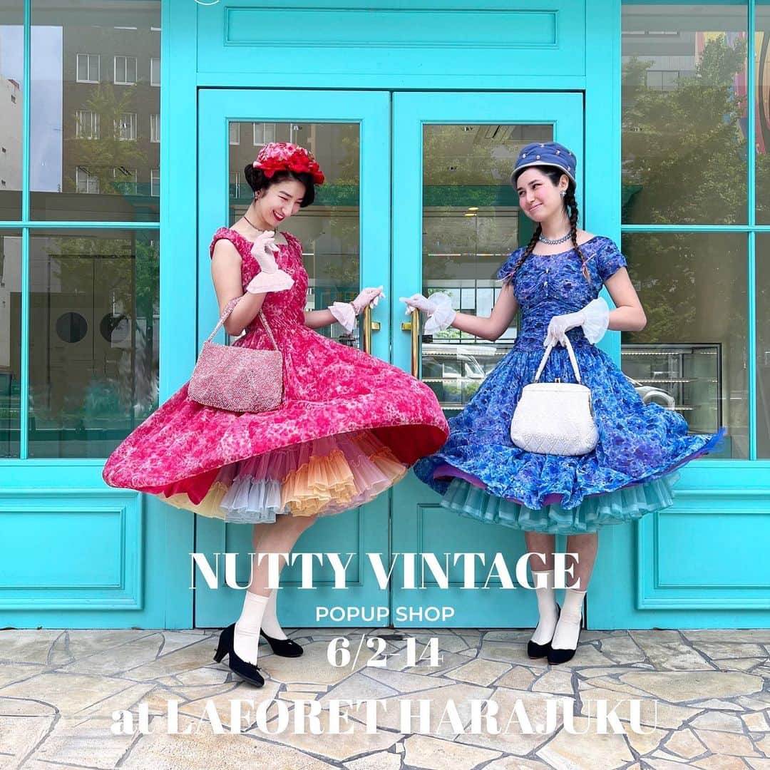 NUTTY Vintage&Collectibleのインスタグラム：「🎂POPUP SHOP 出店のお知らせ🎂  今年は夏バージョンのNUTTYPOPUP SHOPがラフォーレ原宿に再登場します！  ラフォーレの人気イベントLAFORET PRIVATE PARTY開催日6/2(fri)からの２週間、可愛いアイテムのご用意にあわせて沢山のニュースをご用意しております。　  詳細はNUTTYのイベント・ポップアップ専用アカウント @nutty_event_popup に随時更新していきますのでどうぞお楽しみに！  NUTTY VINTAGE POPUP SHOP  @ LAFORET HARAJUKU  期間：6月2日(金)~14日(水)２日は17時で通常営業終了 場所：ラフォーレ原宿 B0.5F  【本日のインスタライブのお知らせ】 本日20時15分からのインスタライブでNUTTY堀江本店アイテム紹介にあわせて出展情報やポップアップショップ初日６月２日に開催の人気イベントLAFORETPRIVATE PARTYの情報などもお届けいたします。  ぜひご覧くださいませ✨  ＝＝＝＝＝＝＝＝＝＝＝＝ 2日は17時で通常営業終了 18時～21時　LAFORET PRIVATE PARTY 18時以降のご入店は「INVITATION」が必要となりますので LAFORET PRIVATE PARTYご参加希望の方は店頭又はDMにてお問合せください。 ＝＝＝＝＝＝＝＝＝＝＝＝  >>>>>>>>>>>>>>>>>>>>>>>> NUTTY VINTAGE POPUP SHOP 期間：6月2日(金)~14日(水) 場所：ラフォーレ原宿 B0.5F >>>>>>>>>>>>>>>>>>>>>>>>」
