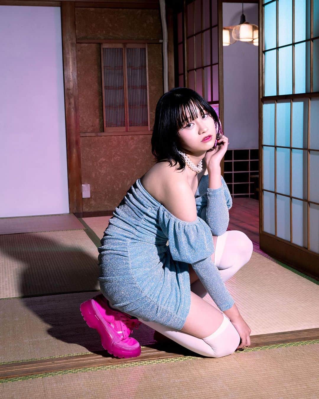 北野美奈のインスタグラム：「Key visual #2 for「美少女図鑑COLLECTION2023 SPRING/SUMMER」27 May (sat)  “次世代美少女の原石”によるランウェイショー「美少女図鑑COLLECTION2023 SPRING/SUMMER」を2023年5月27日(土)に開催 💎原石を、宝石へ💎  Model:ヤマモトコモモ @comomouchi_1010 (和歌山美少女図鑑) @wakayamabishoujo  Photo by me @mina.happy320  北野美奈(HTJ) Hair&Makeup:上野知香 @uenochika  Associated by @eico.yasumi  @bishoujozukan_official  @swingys   @takeshi_htj   #nextgeneration  #japan #オーディション　#芸能人　#美少女図鑑　#美少女図鑑2022 #美少女図鑑　#fashionstyle  #fashionshow #fashionshow #visual #kpop #asia #world #avator #model #actor #green #evergreen #award2023  #女優　#俳優　#beauty #photoshoot #輝くチカラ　#shinningpower」