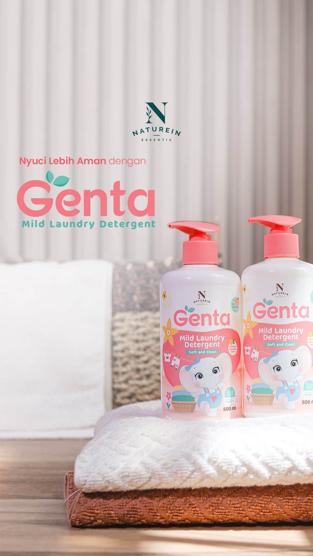 チェルシー・オリビアのインスタグラム：「Detergen dewasa belum tentu cocok untuk baju anak lho! Kulit anak bisa iritasi karena kandungannya tidak gentle.  Yuk ganti detergenmu dengan Genta! Karena lebih aman di kulit anak, tetap efektif bunuh kuman, dan menghilangkan noda membandel 👍🏻  #NyuciBarengGenta」