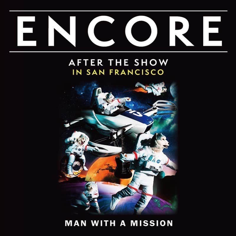 Man With A Missionさんのインスタグラム写真 - (Man With A MissionInstagram)「Thanks to everyone that came down to see MAN WITH A MISSION in San Francisco last night! That was one hell of a start🖤🙌  💥 The setlist is now available as a playlist! 🎧 Listen to "ENCORE - AFTER THE SHOW" via the link in our stories!  The playlist will be updated at the end of each show so be sure to like and follow!  #mwam#manwithamission #wolvesonparade #mwam_worldtour」5月15日 19時56分 - mwamofficial