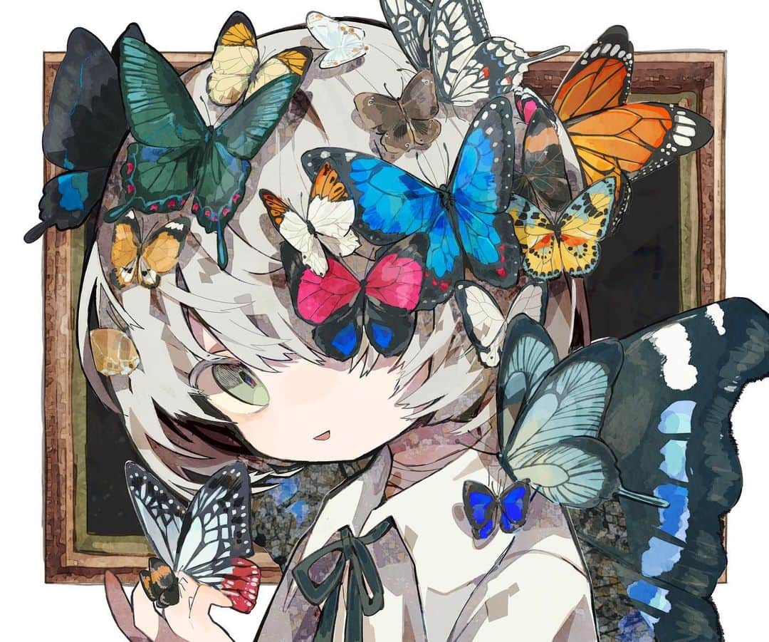 soresakiさんのインスタグラム写真 - (soresakiInstagram)「Day 15 butterfly #originalcharacter #originalart」5月16日 6時14分 - sa_ka_na_4