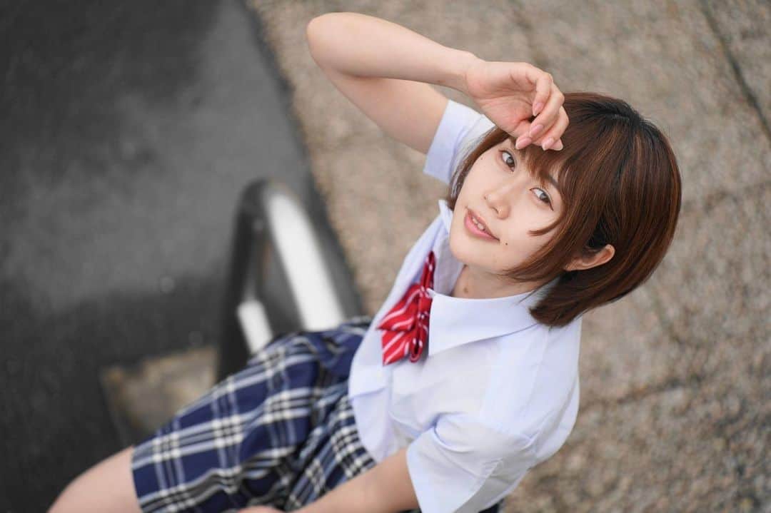 釘町みやびのインスタグラム：「🫧 ͛  もし一日だけ学生時代に戻れるって言われたら なにがしたい？  私は給食がたべたい…♡🥹  ． ．  photo：宇宙人Nさん  #制服  #撮影会  #被写体  #公園  #写真  #ファインダー越しの私の世界  #コスプレ  #ショートヘア  #ショートカット  #大人女子  #jk  #japanesegirl  #model  #photo  #cosplay」