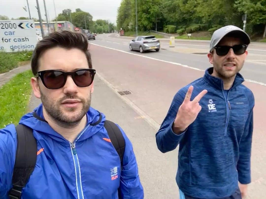 マシュー・ルイスさんのインスタグラム写真 - (マシュー・ルイスInstagram)「This summer, my brother @mranthonylewis and I are walking 92 miles with @thesquareball. This is our first practice walk. Both furious.   We’re walking from Goodison Park, Liverpool to Elland Road, Leeds to raise money for @andysmanclubuk on behalf of the great Gary Speed and all men suffering with their mental health.   The link is in my bio if any of you kind, generous folk wish to donate. Will keep you all updated here with stories and pictures in the coming weeks documenting this horrible period of my life. Pray for my feet. Thanks x」5月15日 23時34分 - mattdavelewis