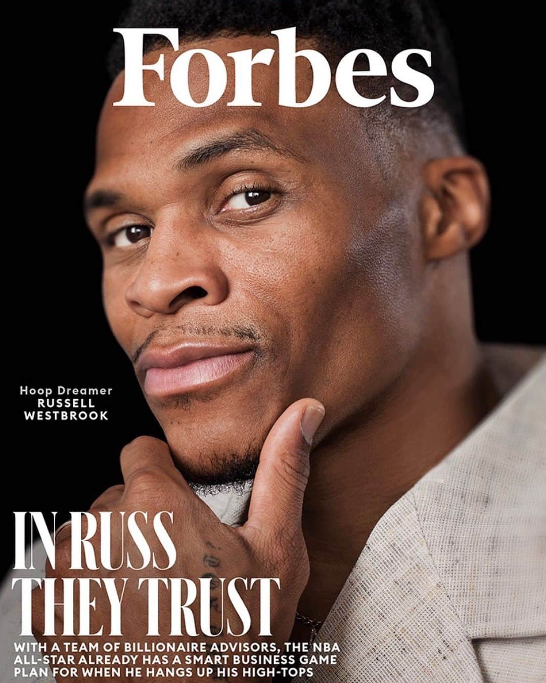 ラッセル・ウェストブルックのインスタグラム：「From inner city LA to Forbes cover, this is a full circle moment for me. I hope to inspire those building something bigger than themselves. Don't let anyone define you. Believe in yourself and forge your own path. We on the way brodie @dbeverlyjr」