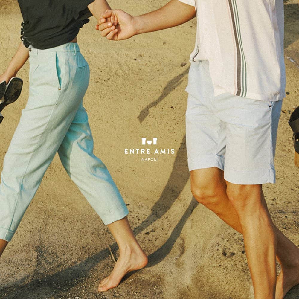 Entre Amis Officialのインスタグラム：「Enjoy the Summer together. _ #EntreAmis #Easustainable #SS23 #newcollection #trousers #sartorial #denim」