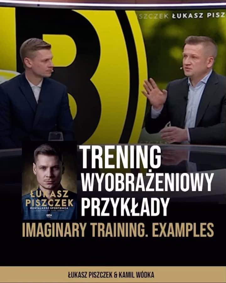 ウカシュ・ピシュチェクのインスタグラム：「Taktyka to plan na to, jak odnaleźć się w określonej boiskowej sytuacji. Ale żeby plan przerodził się w działający patent, należy go odpowiednio utrwalić.  Jak? Najbardziej oczywista odpowiedź - powtarzając go w trakcie treningu, a potem grając i grając kolejne mecze (startując w kolejnych i kolejnych zawodach).   "Nic nie zastąpi boiskowego doświadczenia", można usłyszeć. Jest w tym stwierdzeniu wiele racji, ale jest też i potencjalna pułapka. Pułapka, gdy łączy się ono z przekonaniem, że kodowanie i automatyzm działania można uzyskać tylko poprzez realne działanie w sytuacji meczowej (startowej).  Trening wyobrażeniowy daje nam bowiem dodatkowe możliwości kodowania i wzmacniania automatyzmów. Istotne jest to, że "symulacje mentalne" tworzą ślad pamięciowy danego zachowania. Im jest on mocniejszy i połączony z pewnością, że dane zadanie wykonam (wtedy, gdy będzie się tego ode mnie oczekiwać), tym rzeczywiste  działanie staje się bardziej swobodne, zdecydowane i pewne.」