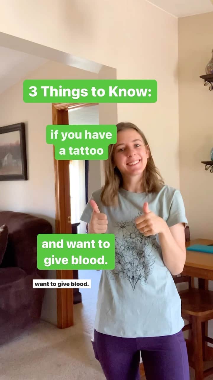 ネーブ・キャンベルのインスタグラム：「If you have a tattoo, you CAN donate blood! You just need to check a few things first. ▶️ #Tattoos #TattoosOfInstagram #BloodDonor」