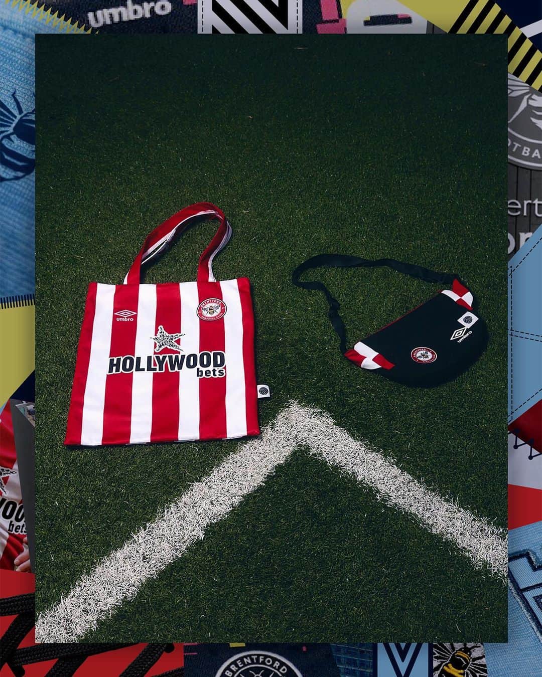 UMBROさんのインスタグラム写真 - (UMBROInstagram)「👕➡️🎒   Honouring admiration for the 🐝's, @unwanted.fc reworked kits to make the 'Brentford FC set'. Featuring bucket hats, tote bags and more.   Check out the full story on www.umbro.com now.   #umbro #makenew #upcycle #thisisourgame」5月16日 17時00分 - umbro