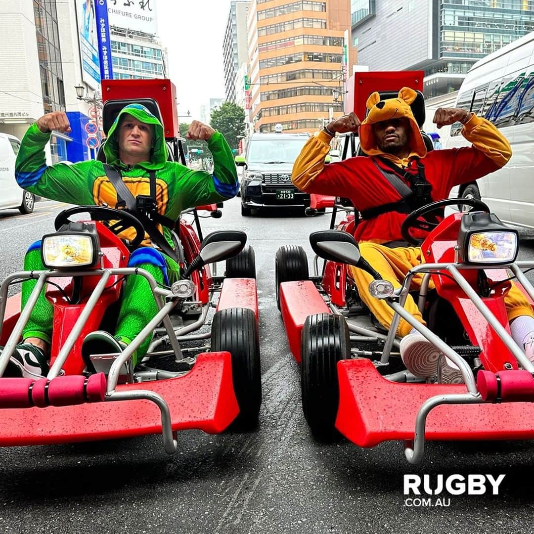 ラグビーオーストラリア代表さんのインスタグラム写真 - (ラグビーオーストラリア代表Instagram)「Caption this 👇  Gits and Genia take Tokyo 🏎💨」5月16日 16時05分 - rugbycomau