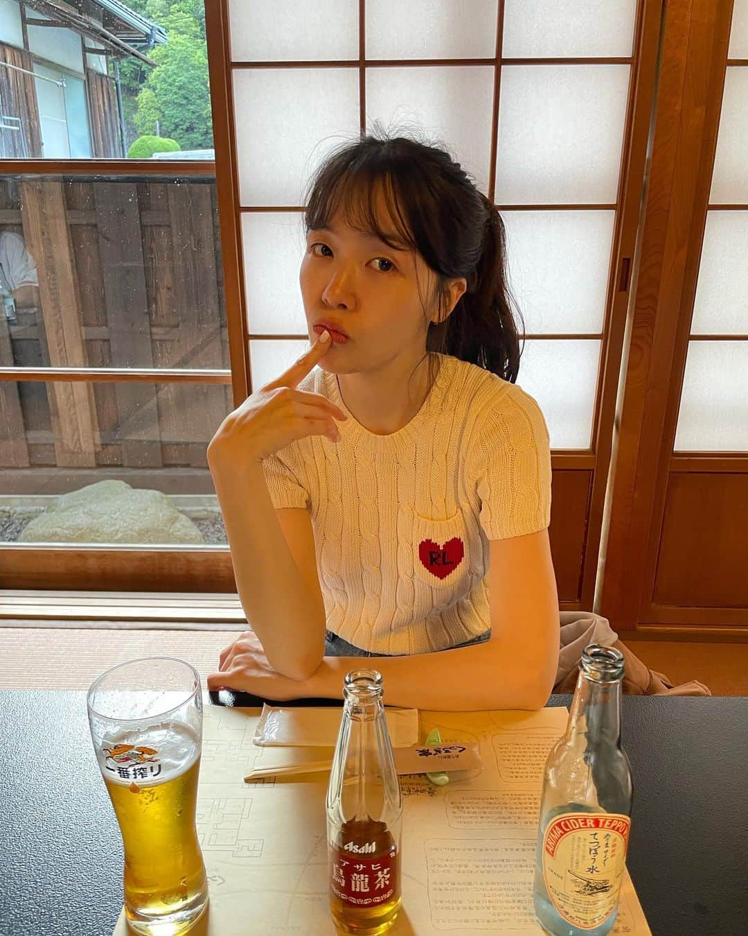 ミナ さんのインスタグラム写真 - (ミナ Instagram)「고베규 너무 맛있어서 신나버렸지 뭐야....🥩🍺」5月16日 12時30分 - bbang_93