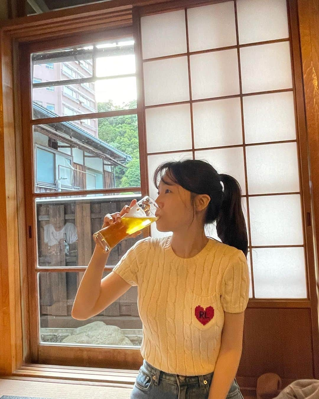 ミナ さんのインスタグラム写真 - (ミナ Instagram)「고베규 너무 맛있어서 신나버렸지 뭐야....🥩🍺」5月16日 12時30分 - bbang_93