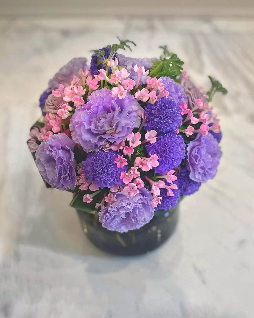 SEIRAのインスタグラム：「 ︎︎ 少し前に夫から貰ったbouquet💐が ラプンツェルみたいだった💜🩷 可愛かったキオクをキロクに…⸝⸝⸝♡」