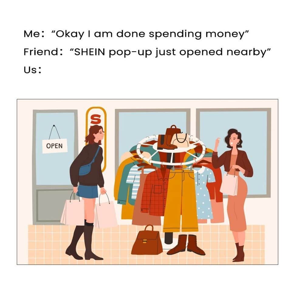 SHEINのインスタグラム：「POV: when we hear that a SHEIN pop-up just opened nearby 🏃‍♀️🛍🤣  #SHEINinspo」