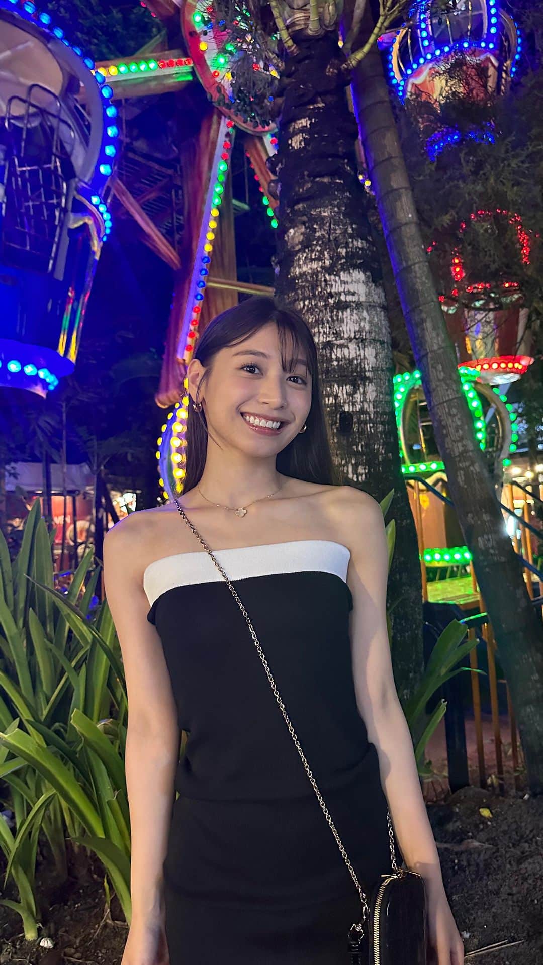 椚ありさのインスタグラム：「⠀ 普段着ないようなお洋服を SHEINで買ってみた😳🤍 毎日オシャレして楽しかったな~🎡」