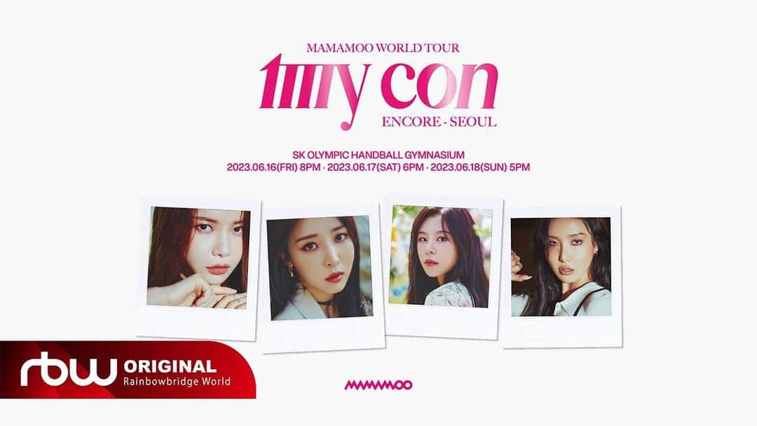 Mamamooさんのインスタグラム写真 - (MamamooInstagram)「. [#마마무]  [TEASER] MAMAMOO WORLD TOUR  [MY CON] ENCORE - SEOUL  🎤 https://youtu.be/WbHKqhsGY8M  #MAMAMOO #무무 #MY_CON」5月16日 19時30分 - mamamoo_official