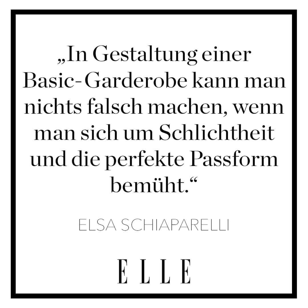 ELLE Germanyさんのインスタグラム写真 - (ELLE GermanyInstagram)「Sind Sie auch Team Basic? 🤍  #quotes #elsaschiaparelli #zitate #fashioninspo」5月16日 19時34分 - ellegermany
