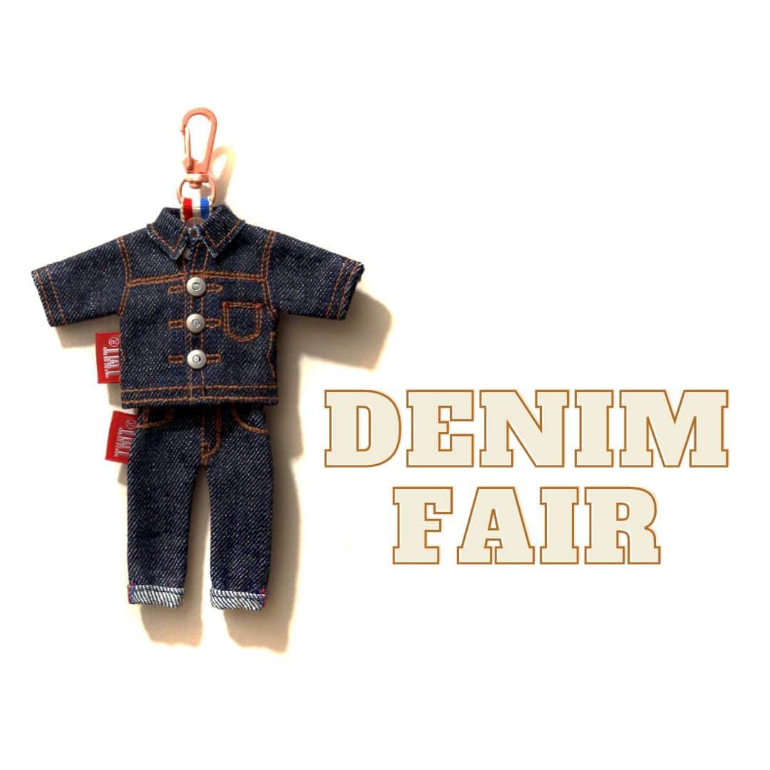 のインスタグラム：「DENIM FAIR  5/13(土）～5/31(水)まで、デニム製品（ボトムスまたはジャケット）を￥25,000（税込み）お買い上げのお客様に、職人が１つずつ手作りで仕上げたデニムキーホルダーを、プレゼントいたします。     【対象商品】  ・デニム製ジャケット  ・デニム製パンツ  ・デニム製シャツ  ・デニム製バッグ        長年愛用していただくことで、デニムならではの経年劣化も楽しめるアイテムです！     ※無くなり次第、終了となります。  ※デニム製品１点お買い上げで、１点のプレゼントとなります。  ※種類はお選びいただけません。  ※デニムキーホルダーのみのご購入の場合は、プレゼントの対象外となります。あらかじめご了承ください。     この機会をぜひ、ご利用ください。」