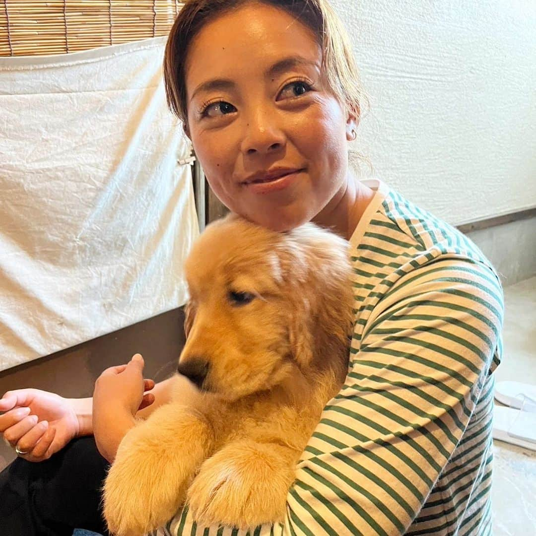 須田なつきのインスタグラム：「おおきな赤ちゃん🐶🍼」