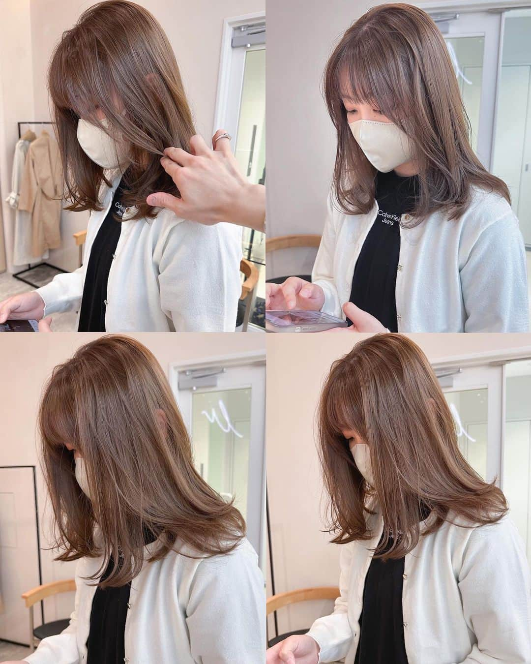 小西涼さんのインスタグラム写真 - (小西涼Instagram)「シークレットハイライトで作る 人気のヘアスタイル💇‍♀️ ゆったりくびれ×くすみベージュ ． 今回は ◆camel ◆Pearl ◆beige の3つの配合になります！ ． ミディをワンカールで仕上げて 3段のランダムなレイヤーワンカールが可愛いです💁‍♂️ ． ． #ハイライト ． ． ~ ~ ~ ~ ~~ ~ ~ ~ ~ ~~ ~ ~ ~ ~ ~ 保存して毎日のスタイリングの参考に😊✨ @ryokonishi_ways フォローして 美容コンテンツをマネしてみてください😉 ~ ~ ~ ~ ~ ~~ ~ ~ ~ ~ ~ ~ ~ ~ ~ ~  #くすみベージュ #ベージュ #オリーブ#オリーブベージュ #ハイライト#ハイライトカラー」5月16日 21時28分 - ryokonishi_ways