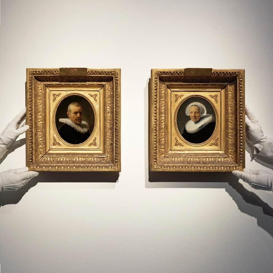 クリスティーズのインスタグラム：「Christie's is proud to announce a landmark re-discovery of the last known pair of portraits by Rembrandt to remain in private hands. ⠀ ⠀ Exceptionally rare, the portraits of Jan Willemsz. van der Pluym and Jaapgen Carels, signed and dated 1635, are intimate portrayals of relatives of the artist and provide a unique insight into Rembrandt's activity as a painter within his inner circle. ⠀ ⠀ With a virtually unbroken provenance, these pictures were acquired at Christie's by an ancestor of the present owners almost two centuries ago and have remained completely unknown to scholars ever since. They return to Christie's now after scientific analysis undertaken at the Rijksmuseum. ⠀ ⠀ 📍The pictures will tour to New York, where they will be on public view from 10 to 14 June, and Amsterdam from 21 to 24 June, ahead of returning to London for the Classic Week pre-sale exhibition in London, on view from 1 to 6 July. ⠀ ⠀ Rembrandt Harmensz. Van Rijn (1606-1669), Portrait of Jan Willemsz. van der Pluym (1565-1644) and Portrait of Jaapgen Carels (1565-1640). Estimate: £5,000,000-£8,000,000. Old Masters Part I: 6 July, 2PM BST. ⠀ ⠀ #Rembrandt #ClassicWeek」