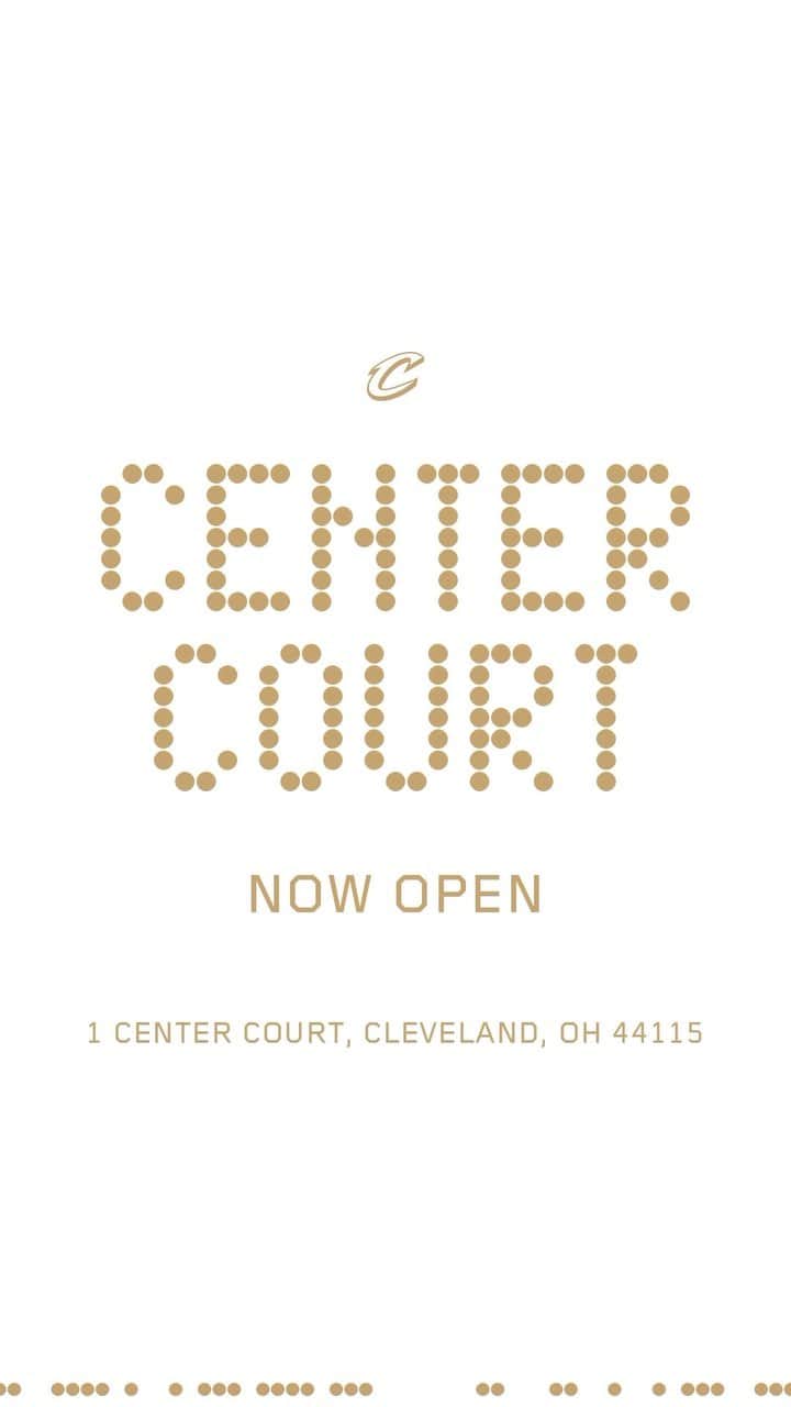 キャブスのインスタグラム：「Center Court is OPEN.❄️ Take flight with us and check it out. #LetEmKnow   A portion of the proceeds from all sales at Center Court in the month of May will go to nonprofit 501c3 organization NF Forward in memory of Nick Gilbert.」