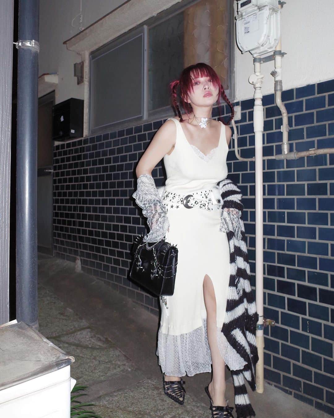 なつかのインスタグラム：「🧳 ࿔*:･ﾟ🪐 ࿐  style arrange by me :)  @beams_couture  #beamscouturelingerie」