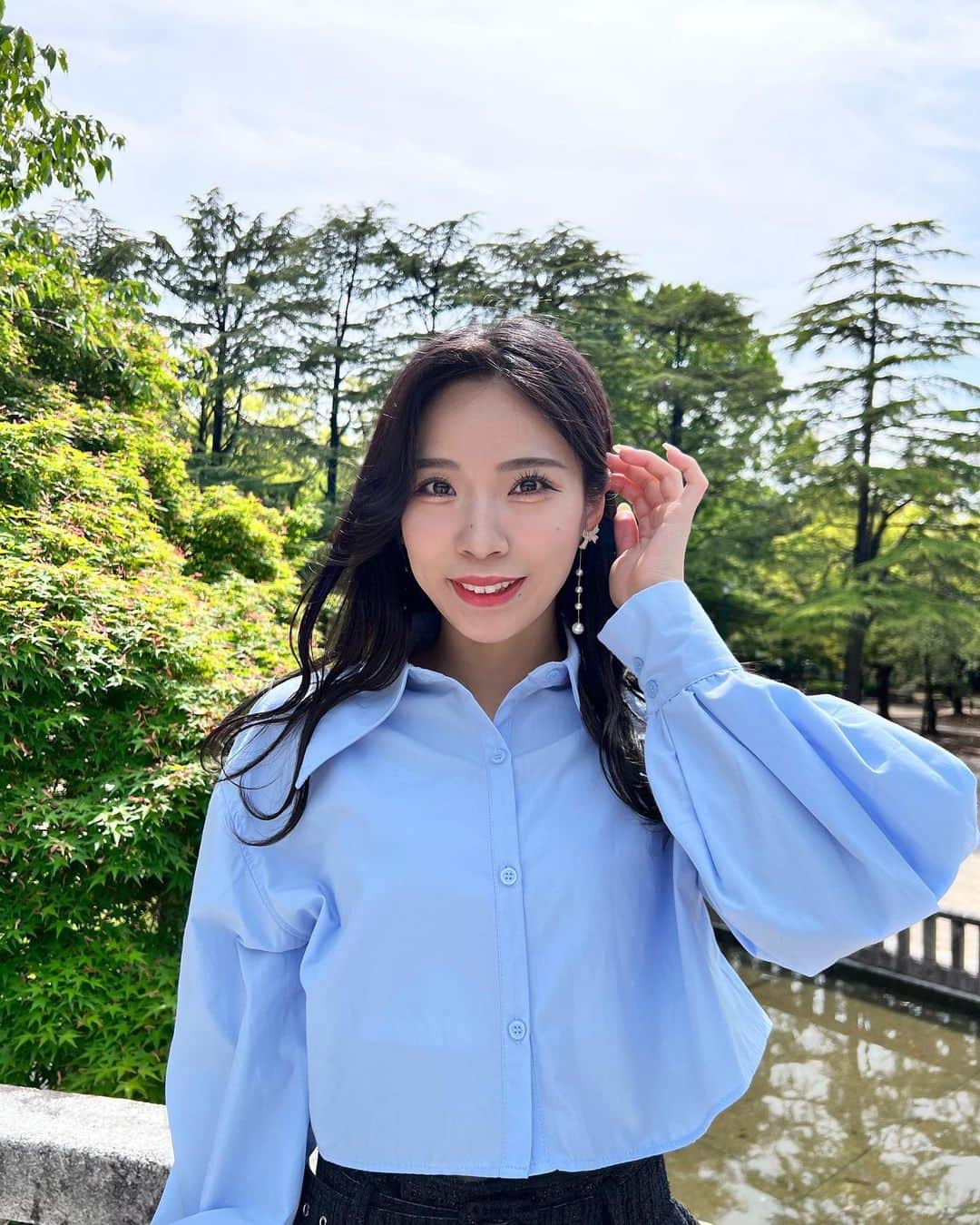 のインスタグラム：「. . ヒカルちゃんに撮ってもらった写真 めっちゃきれいじゃない！？☘️」