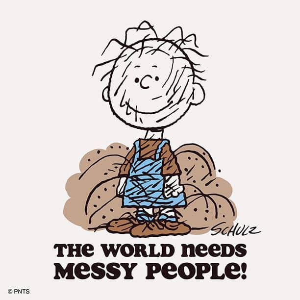 スヌーピーのインスタグラム：「Be messy」
