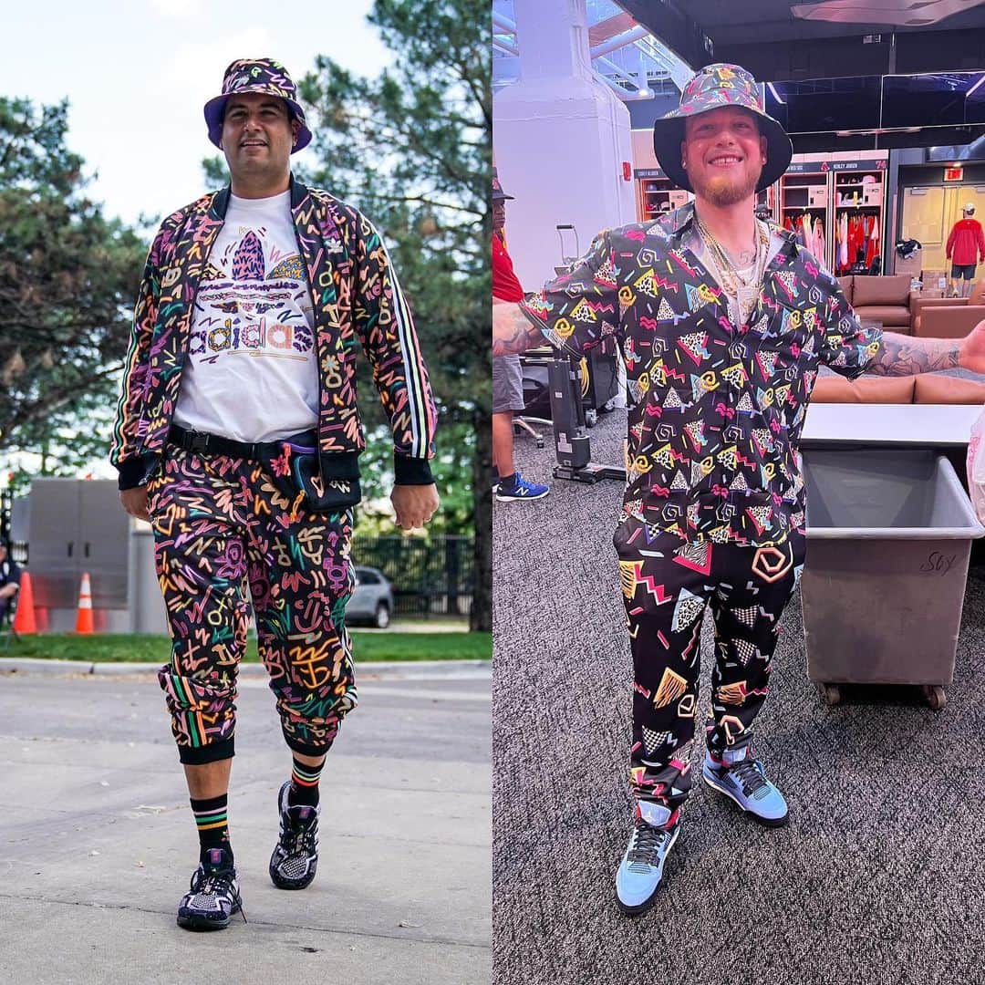 ジャスティン・ターナーのインスタグラム：「Who wore it better?? @dugie11 or @officiallyvassegh」