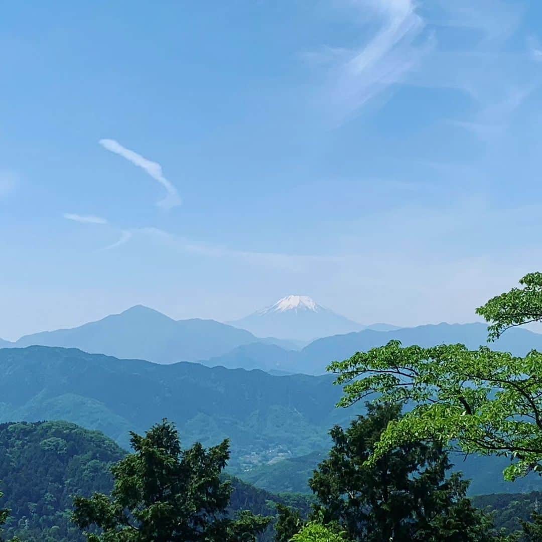 石井寛子のインスタグラム：「高尾山、山頂から🏔  昨年末の家族ぐるみの忘年会で 『40代、ないし、50代。 いつか富士山登りたい！』と意気投合。  まずは近場から山岳部始動しよう！！と 高尾山ハイキングへ☺️  ワークマンで調達した おそろのトレッキングシューズと シャカシャカアウターに身を包み （ちなみに合計4,000円程！お値打ち🥹！） いざ出陣👯  我々は 行きは3号路、帰りは4号路🌿  新緑豊かな山道 これぞ森林浴 非日常体験。 ほんとうに気持ちよかった✨  山頂では富士山を眺めながら乾杯👍 達成感と共に味わう🍺 これがまたうまいのなんの！！！！！  帰りの電車内でも ずーっと語り尽くし 14時半の息子の下校にぴったり合わせて帰宅🫡  次回は6号路。参ります🙌  #高尾山　#ハイキング #山登り　#初心者ハイキング #森林浴　#ワークマン女子 #山岳部　#ビールが好き」