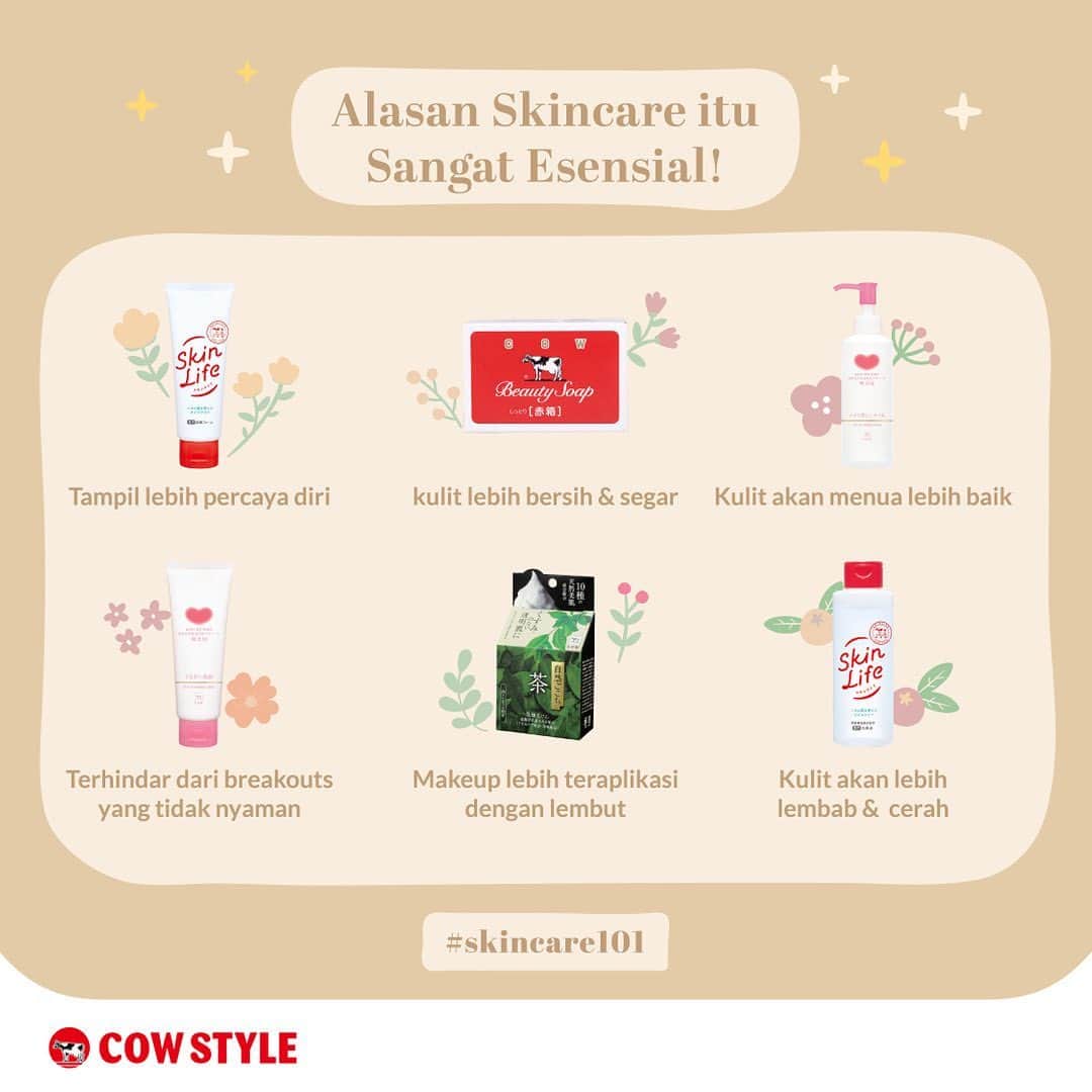 COWSTYLEIDのインスタグラム：「Heatwave lagi melanda sebagian besar negara di Asia yang bikin cairan dalam tubuh keluar lebih banyak dibandingkan cairan yang masuk. Bawaannya juga pengen di ruangan ber AC terus kan, makin kering deh kulit 😖 relate ngga? ⠀⠀⠀⠀⠀⠀⠀⠀⠀ Ini dia alasan pentingnya pakai skincare ya gaes! Ngga cuma cewe loh, cowopun juga kudu 🤨 ⠀⠀⠀⠀⠀⠀⠀⠀⠀ Tap untuk lihat detail produk Cow Style yang bisa jadi salah satu skincare rutin kamu! ⠀⠀⠀⠀⠀⠀⠀⠀⠀ Like, share & save yaaa ⠀⠀⠀⠀⠀⠀⠀⠀⠀ #cowstyleindonesia #cowstylebeauty #cumacowdihatiku #sabunpremium #skincare101」