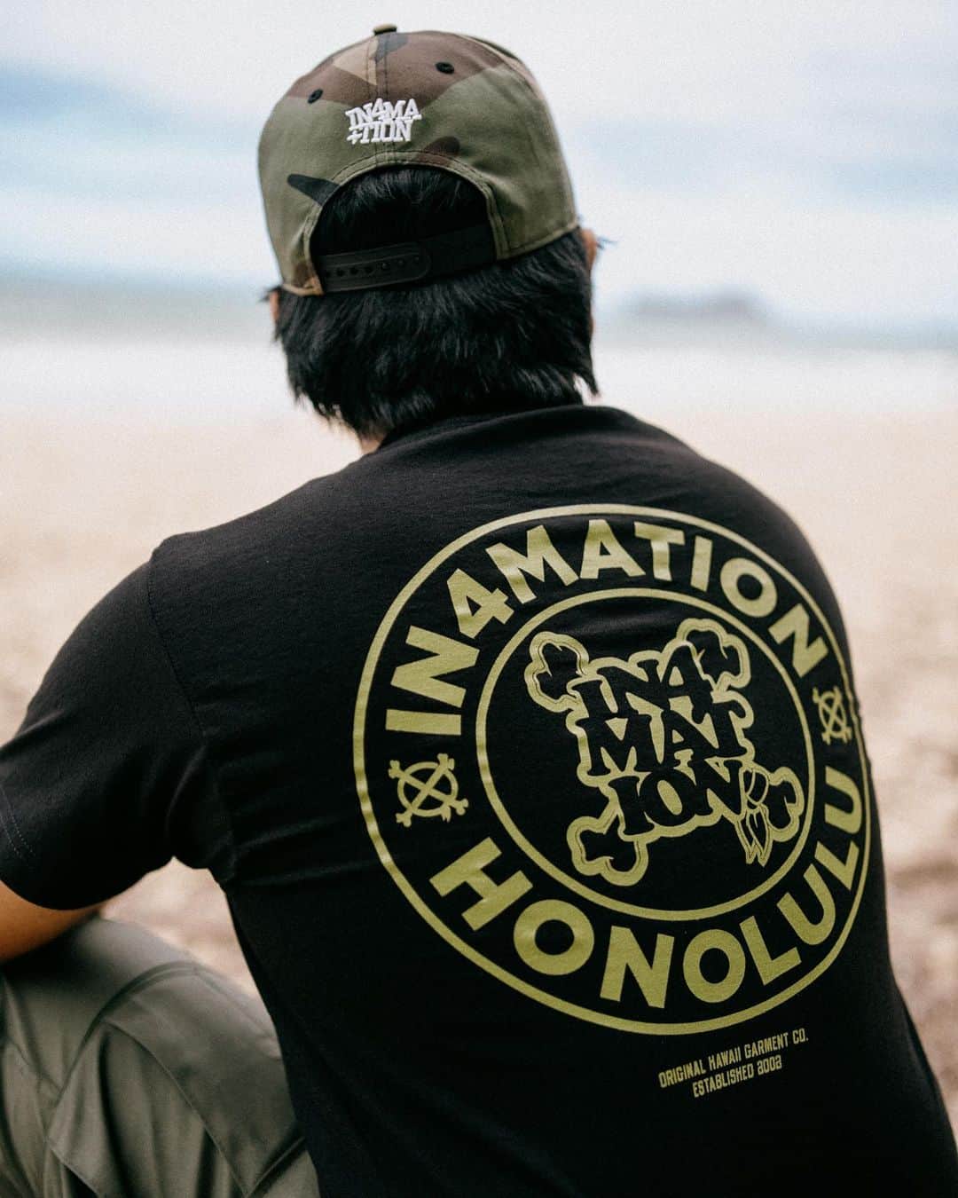 のインスタグラム：「STAMPED TEE  Friday May 19th 8AM HST  www.In4mation.co  Local pick up @slashershi   650 Iwilei Road Suite 190 Honolulu, HI 96817  #hawaiioriginals #in4mation #honolulu #hawaii #slashershi」
